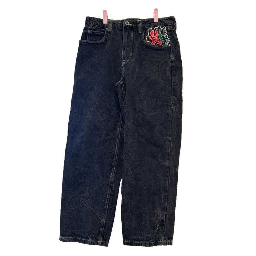 Men's Ninth Ambush Hall sz 30 grunge y2k skater‎ black wide leg jeans #3173
